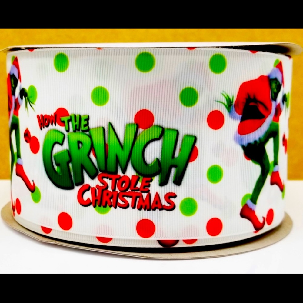 Grinch 1” grosgrain ribbon